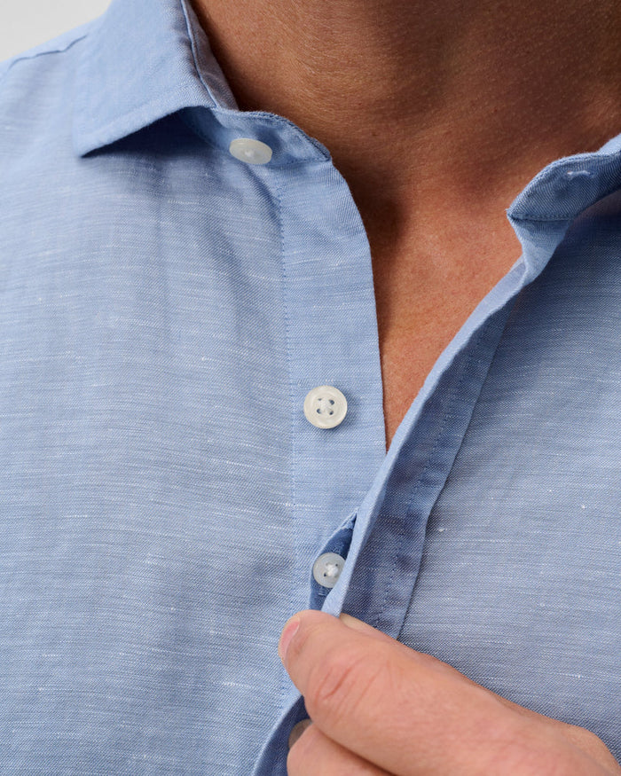 McCarthy Linen Blend Shirt - Malibu