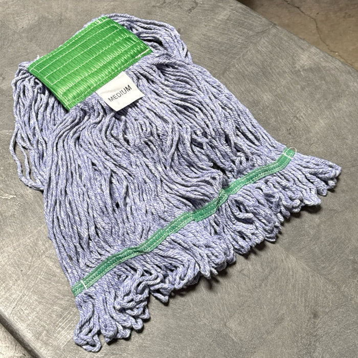 MEDIUM BLUE MOP W/ 5" BAND, LOOPED & BANDED