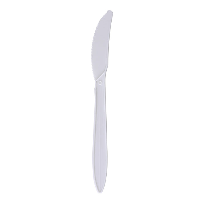MEDIUM DUTY WHITE PLASTIC KNIVES 1000/CS