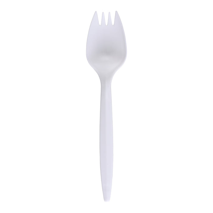 MEDIUM DUTY WHITE PLASTIC SPORK 1000/CS