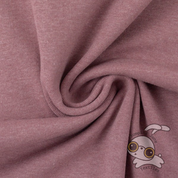 Melange Old Rose Ribbing, 240 gsm