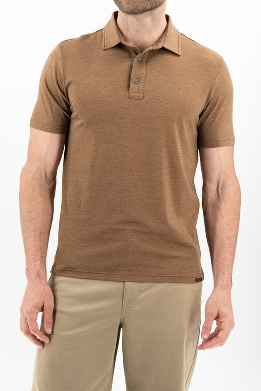 Melange Performance Polo - Dark Roast