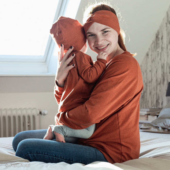Melange Terracotta Sweatshirt Fleece