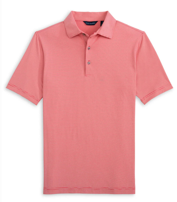 Micro Stripe Polo - Berry