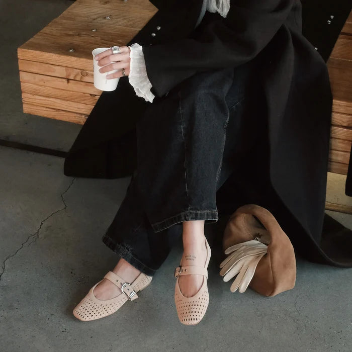 Mikel Ballet Slippers-Camel