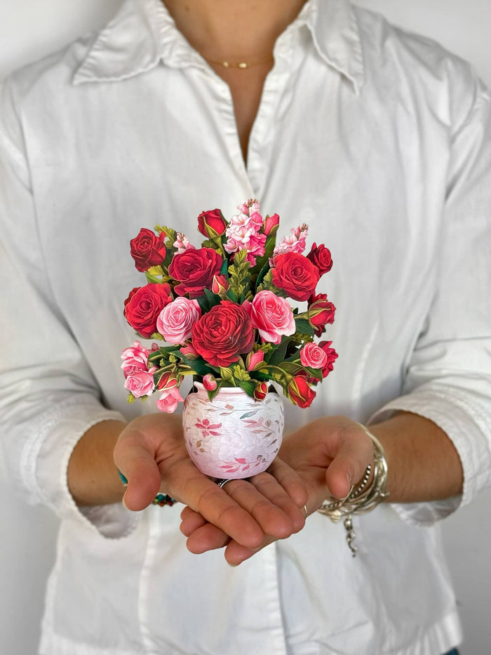Mini Blooming Roses |  Pop-up Greeting Cards