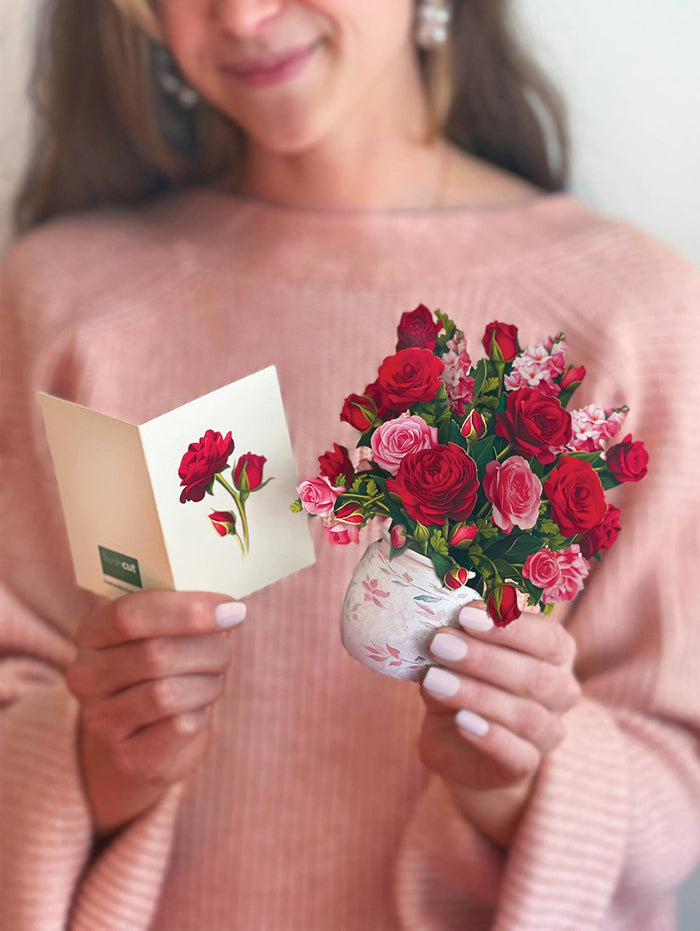 Mini Blooming Roses |  Pop-up Greeting Cards