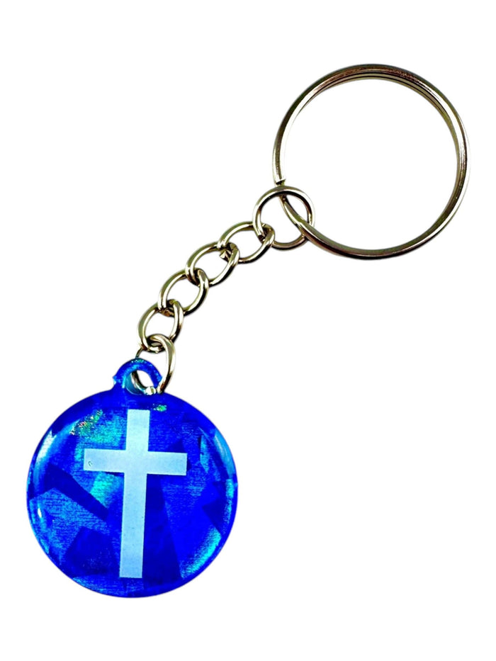 Mint + Cross  | Tap To Pray® Acrylic Keychain