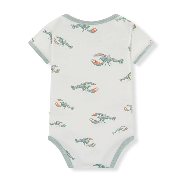 Mint Lobster Luxe Stretch Short Sleeve One Piece
