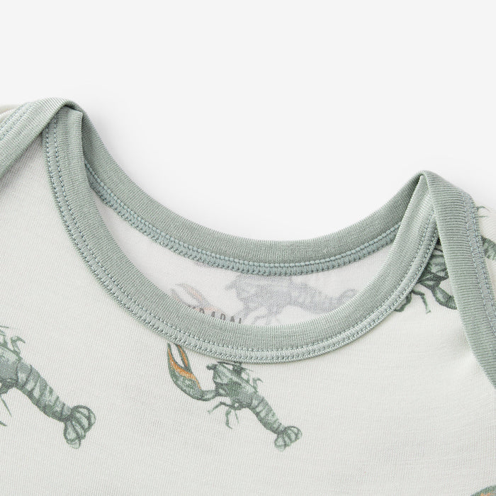 Mint Lobster Luxe Stretch Short Sleeve One Piece