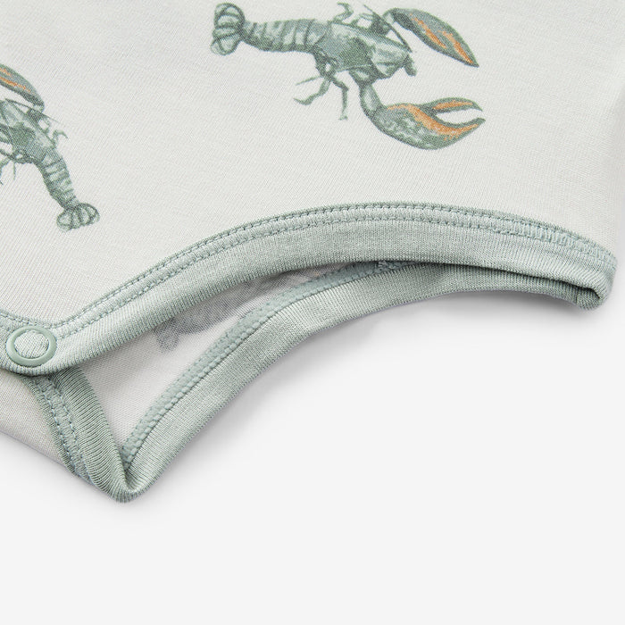Mint Lobster Luxe Stretch Short Sleeve One Piece