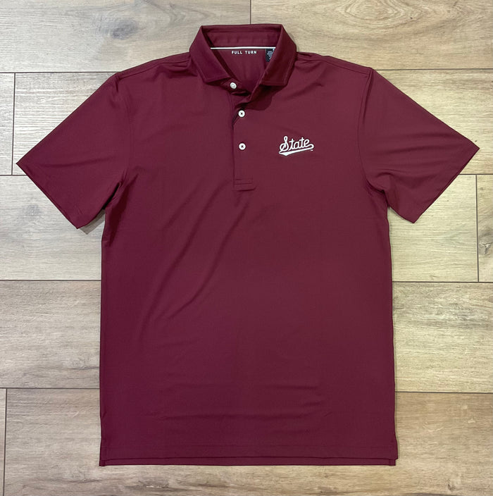 Mississippi State Solid Polo - Maroon