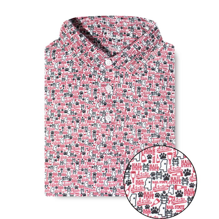 Mississippi State Splatter Logo Polo
