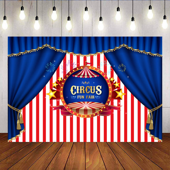 Mocsicka Circus Fun Fair Theme Party Props Fireworks Happy Birthday Background-Mocsicka Party