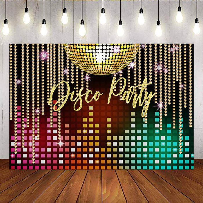 Mocsicka Disco Party Decoration Props Neon Adults Scene Setters Shiny Backdrops-Mocsicka Party