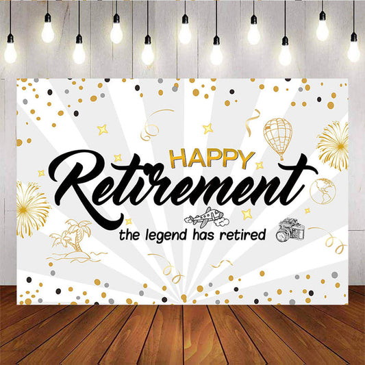 Mocsicka Happy Retirement Backdrop Traveling and Vacation Photo Background-Mocsicka Party