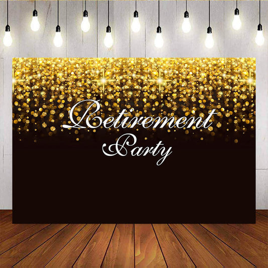 Mocsicka Retirement Party Decoration Prop Shining Golden Dots Photo Backdrop-Mocsicka Party