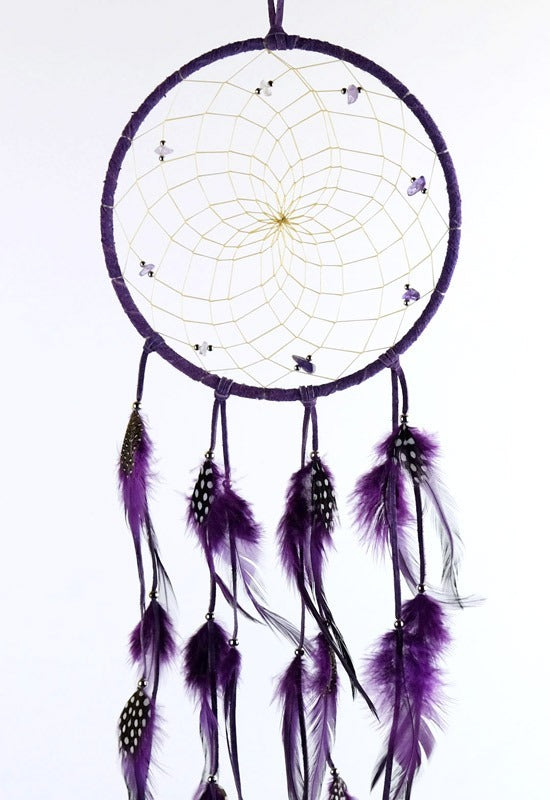6" w/ Semi Precious Stones - Purple