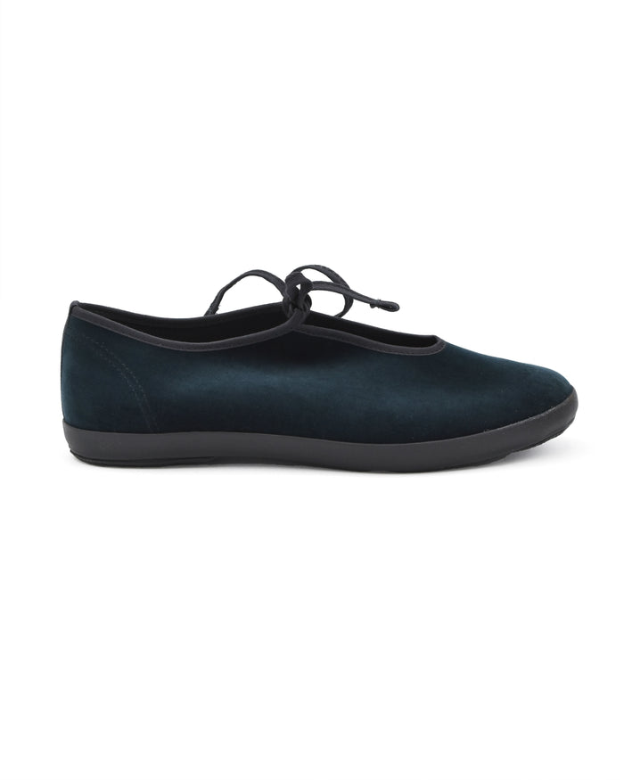 Moonstar Lite Prim Green Velvet Flat