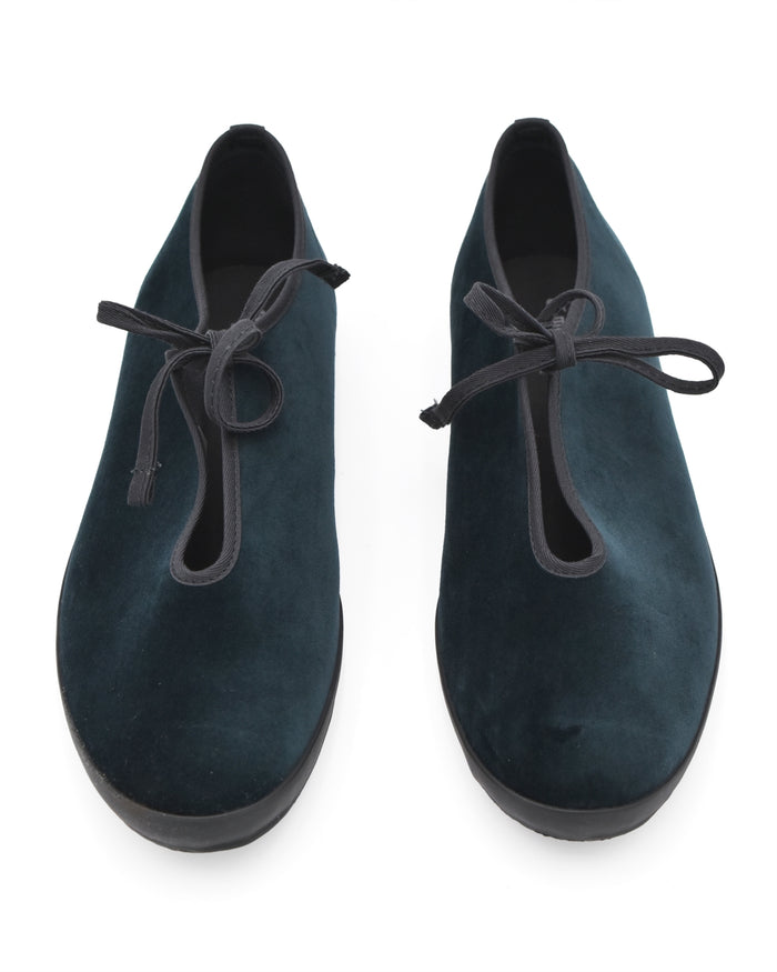 Moonstar Lite Prim Green Velvet Flat