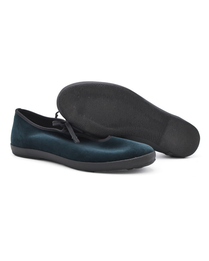 Moonstar Lite Prim Green Velvet Flat