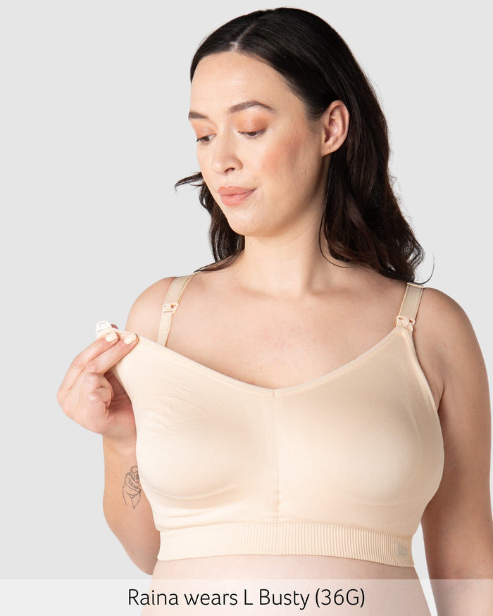 Nursing clip of My Everyday Multifit Nursing Bra - Latte Busty