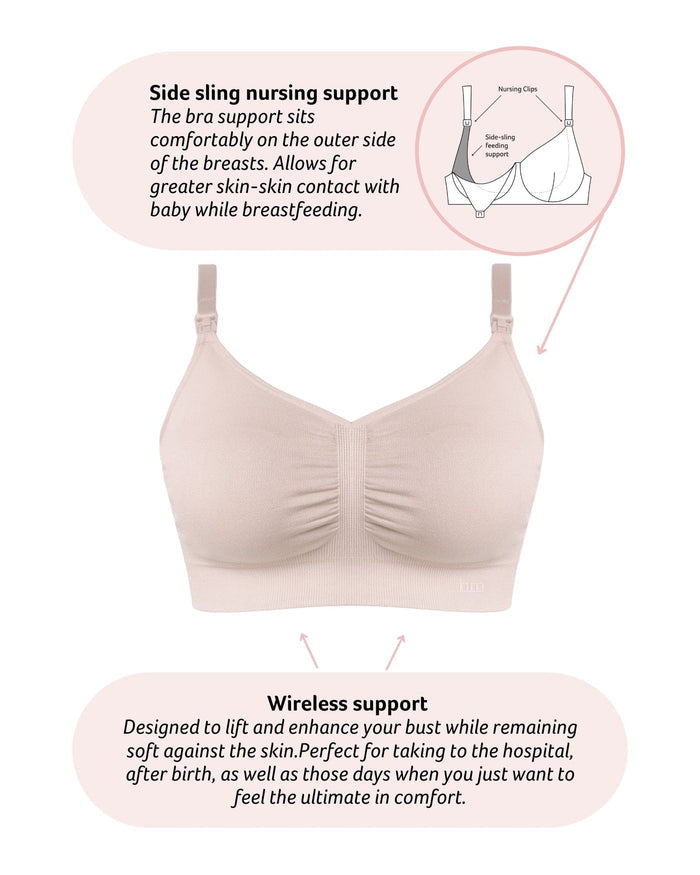 My Necessity Seamless Nursing Bra - Ballet Pink
