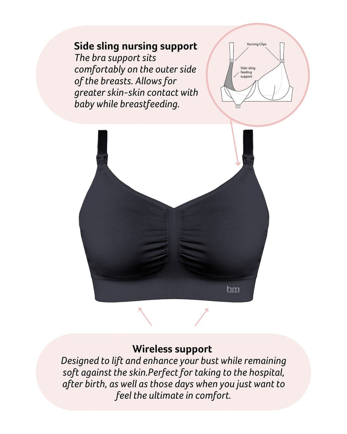 Technical features on My Necessity Seamless Nursing Bra - Black Busty