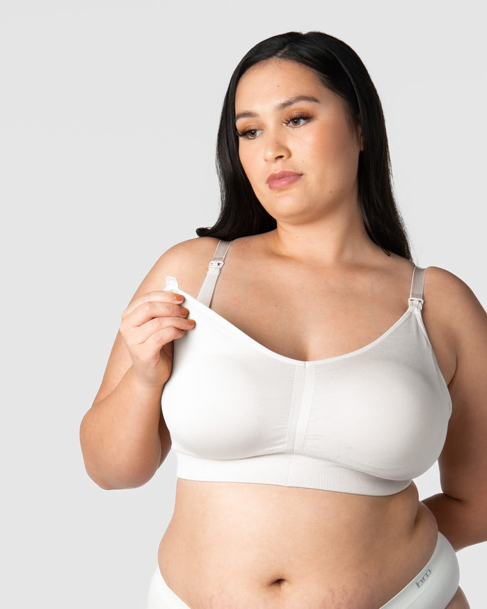 My Necessity Wirefree Nursing Bra - White Busty