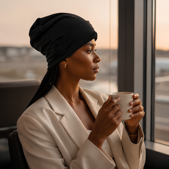 Nap Cap™ Travel — Modal Travel Beanie with Hidden Eye Mask & Satin Lining, Bundle 2