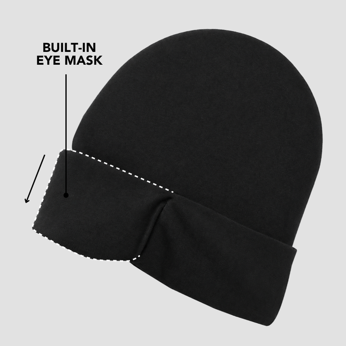 Nap Cap™ Travel — Modal Travel Beanie with Hidden Eye Mask & Satin Lining, Bundle 2