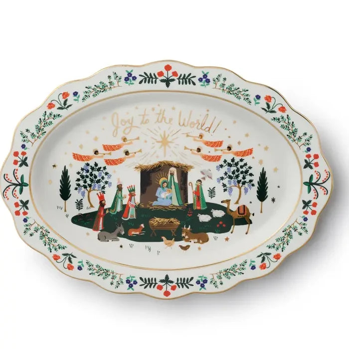 Nativity Porcelain Serving Platter