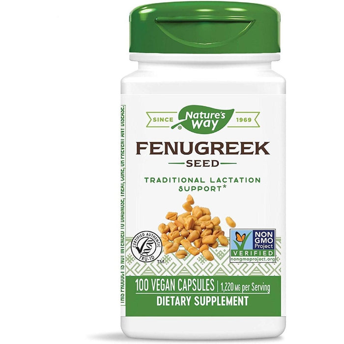 Nature's Way Fenugreek Seed, Traditional Lactation Support*, Non - GMO Project Verified, 100 Capsules - The Oasis of Health