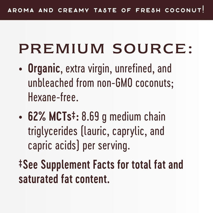 Nature's Way Organic Extra Virgin Coconut Oil, Pure & Unrefined, Cold - Pressed, USDA Organic, Non - GMO - The Oasis of Health