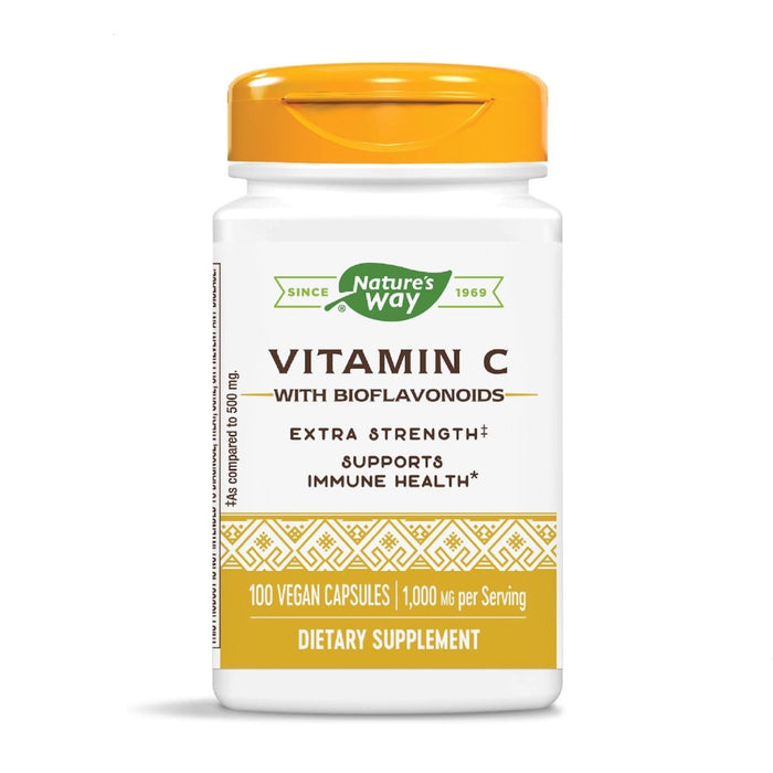 Nature's Way Vitamin C with Bioflavonoids, 1000 mg Vitamin C per Serving, 100 Capsules - The Oasis of Health