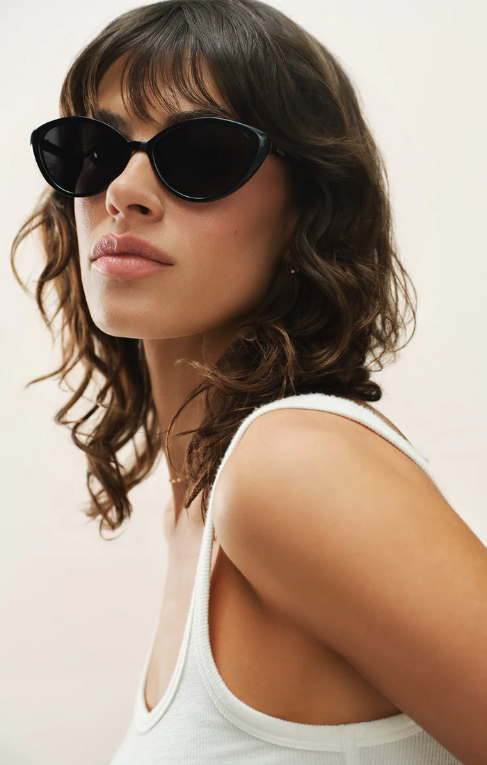 Nouveau Polarized Sunglasses - Polished Black/Grey