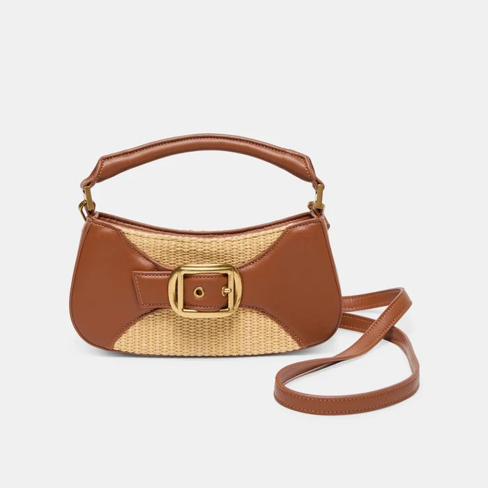 Nuala Raffia Saddle Stella Bag