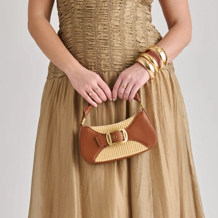 Nuala Raffia Saddle Stella Bag