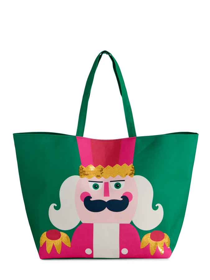 NUTCRACKER GIFTING TOTE,GREEN