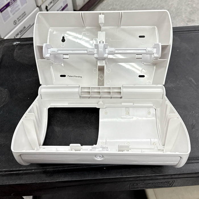 NVI WHITE SIDE BY SIDE LOCOR (CORELESS) 2 ROLL TOILET TISSUE DISPENSER