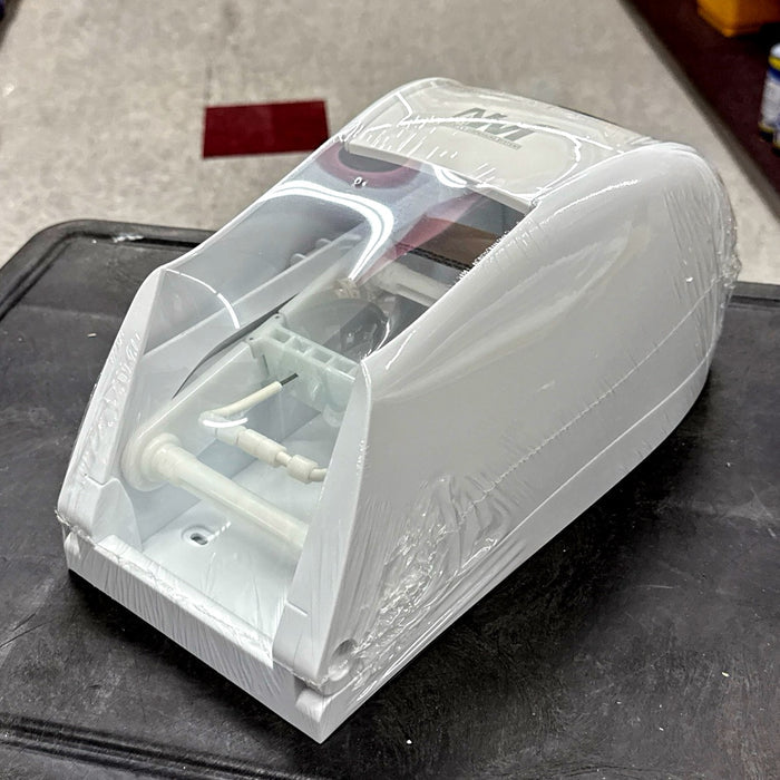 NVI WHITE VERTICAL LOCOR (CORELESS) TOILET TISSUE DISPENSER