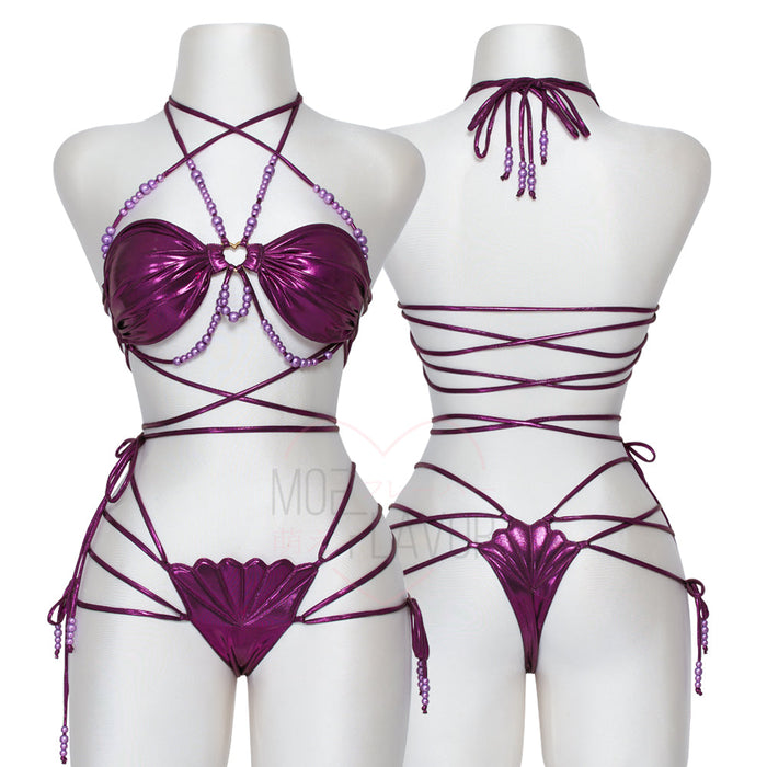 Nymph Swimsuit – Mermaid Shell Bikini Set for Siren Cosplay