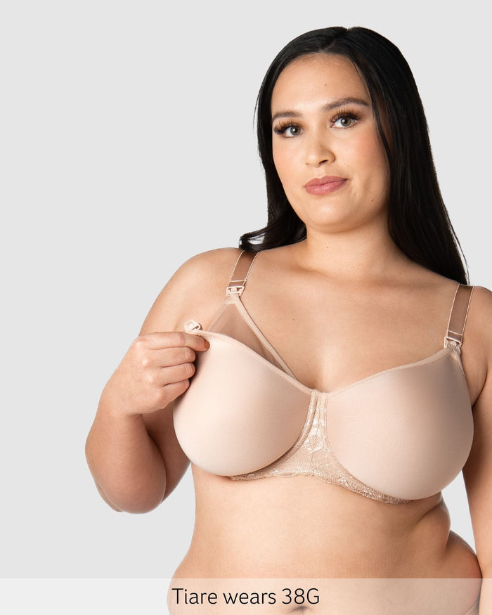 Nursing Clip on Obsession Contour Nursing Bra with Flexi Underwire in Cashmere