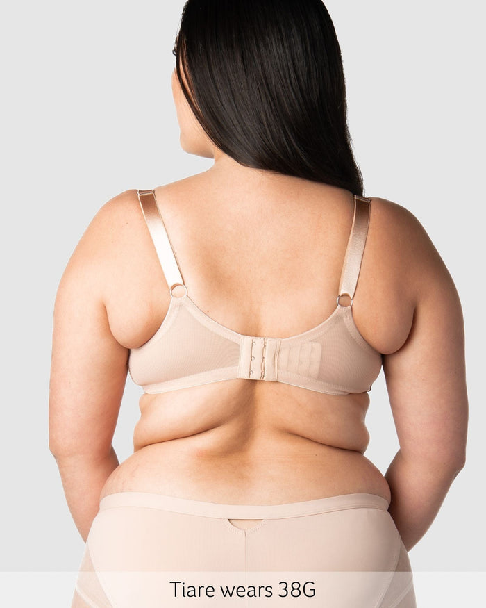 Back of Obsession Contour Nursing Bra with Flexi Underwire in Cashmere