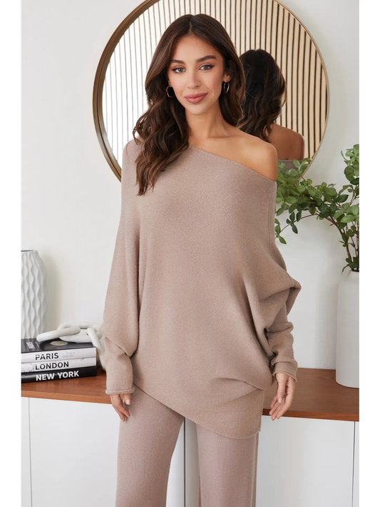 Off The Shoulder Sweater - Mocha