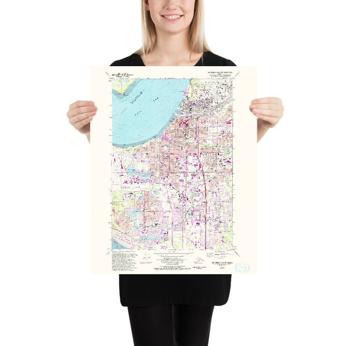 Old Map of Anchorage, Alaska by USGS, 1979 – Cook Inlet, Knik Arm & International Airport