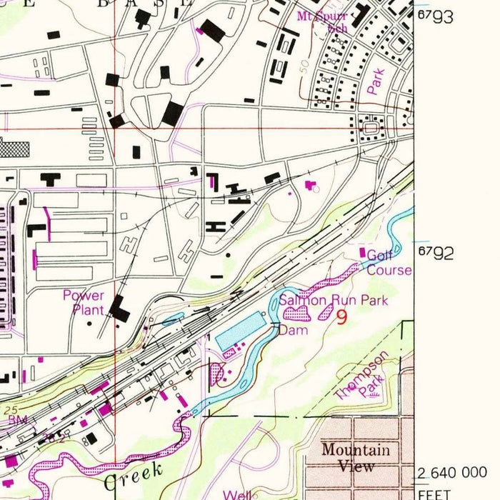 Old Map of Anchorage, Alaska by USGS, 1979 – Cook Inlet, Knik Arm & International Airport
