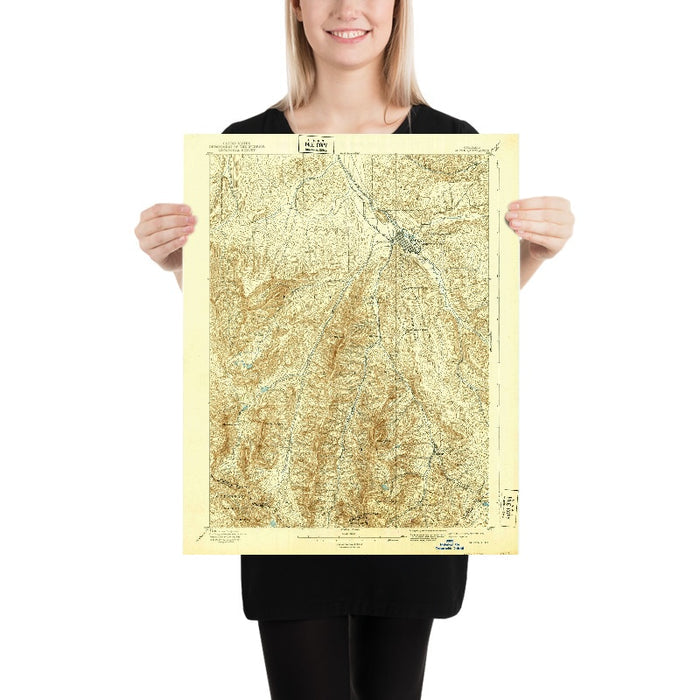 Old Map of Aspen, Colorado by USGS, 1895 – Maroon Bells, Independence Pass & Roaring Fork River