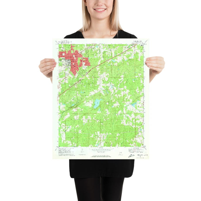 Old Map of Auburn, Alabama by USGS, 1971 – Auburn University, Lee County & Chewacla State Park