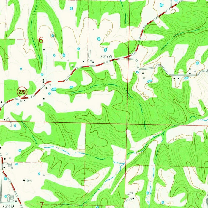 Old Map of Bella Vista, Arkansas by USGS, 1971 – Hiwasse & Ozark Mountains